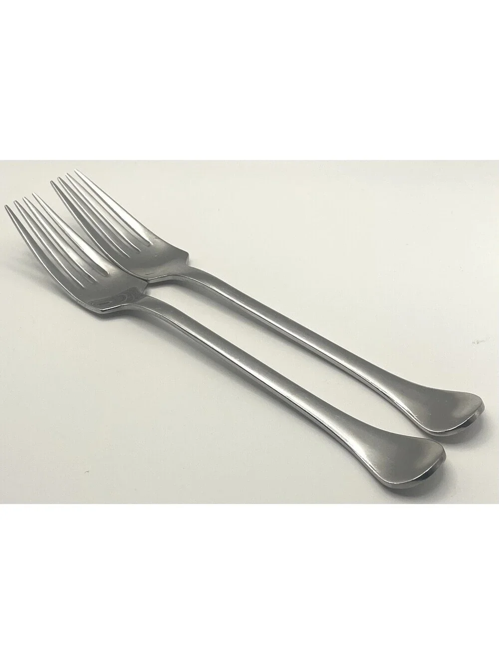 (2) Dansk KOBENHAVEN II 18/10 Stainless Glossy China Dinner Fork Lot ~ 8.25”